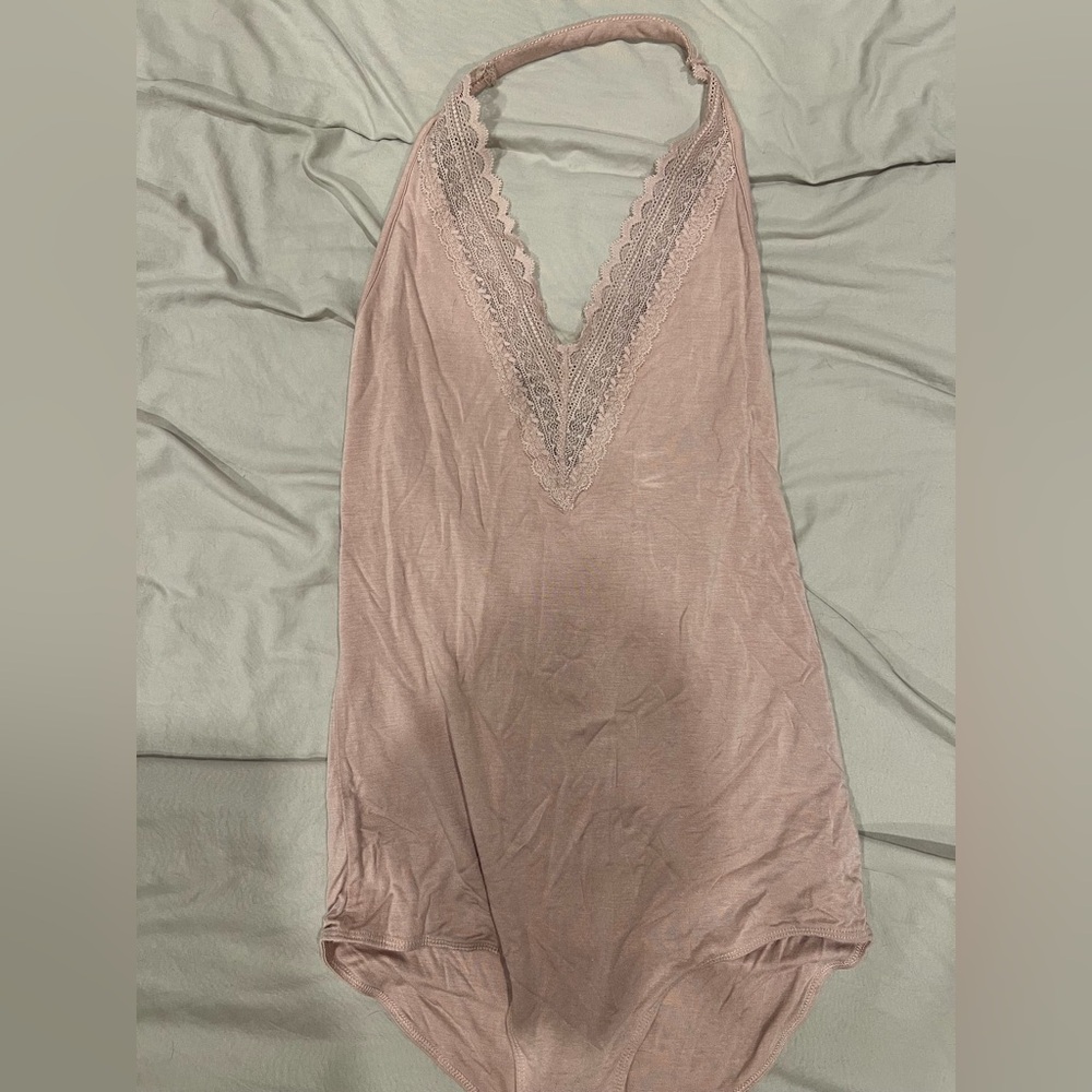 V Neck Halter Top Bodysuit